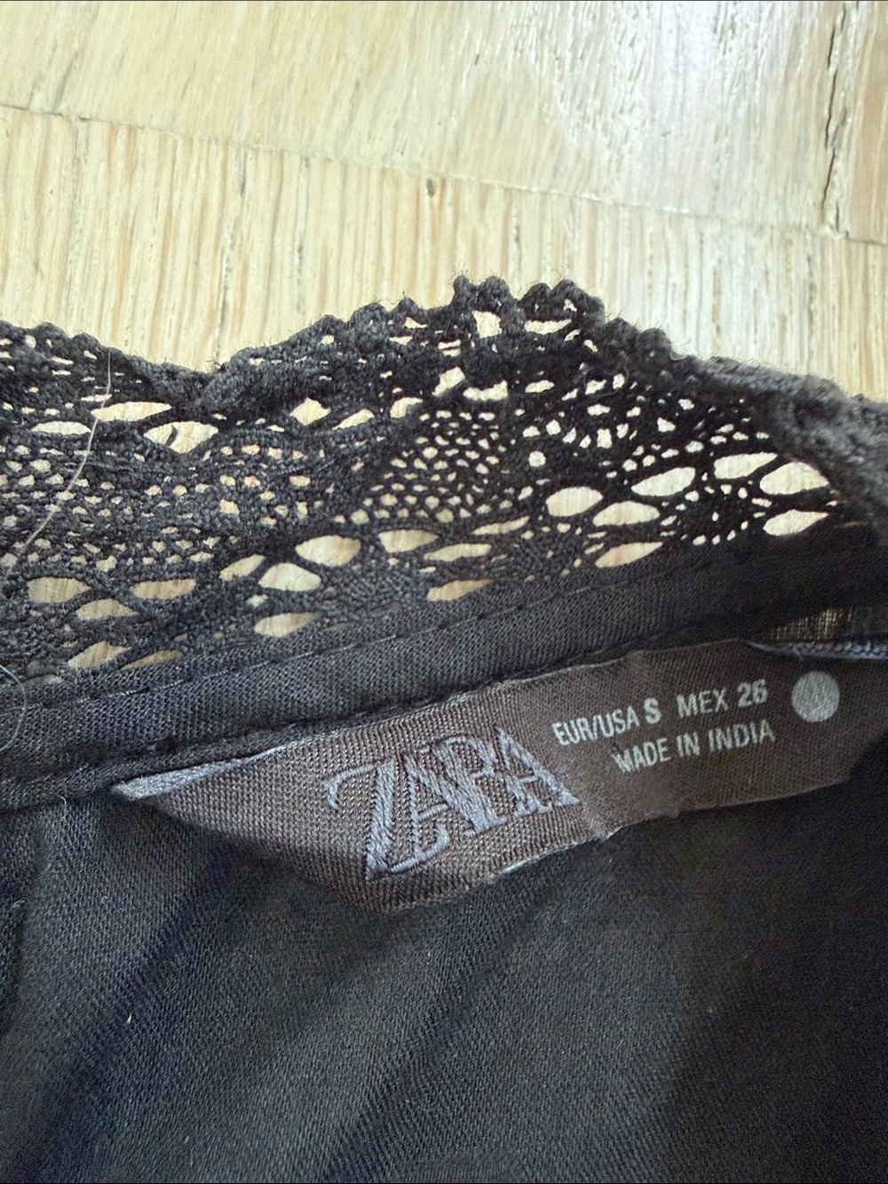 Zara Black Lace-Trim Peasant Blouse - Picture 8 of 12